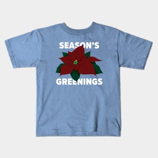 Poinsettia Greetings #1 Kids T-Shirt